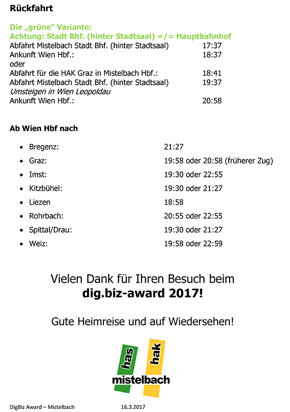 Abfahrt Digbiz